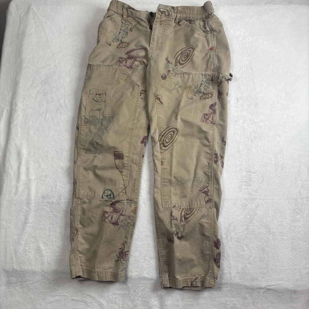 BDG Printed Senior Pull-On Double Knee Work Pants Carpenter Men's Small